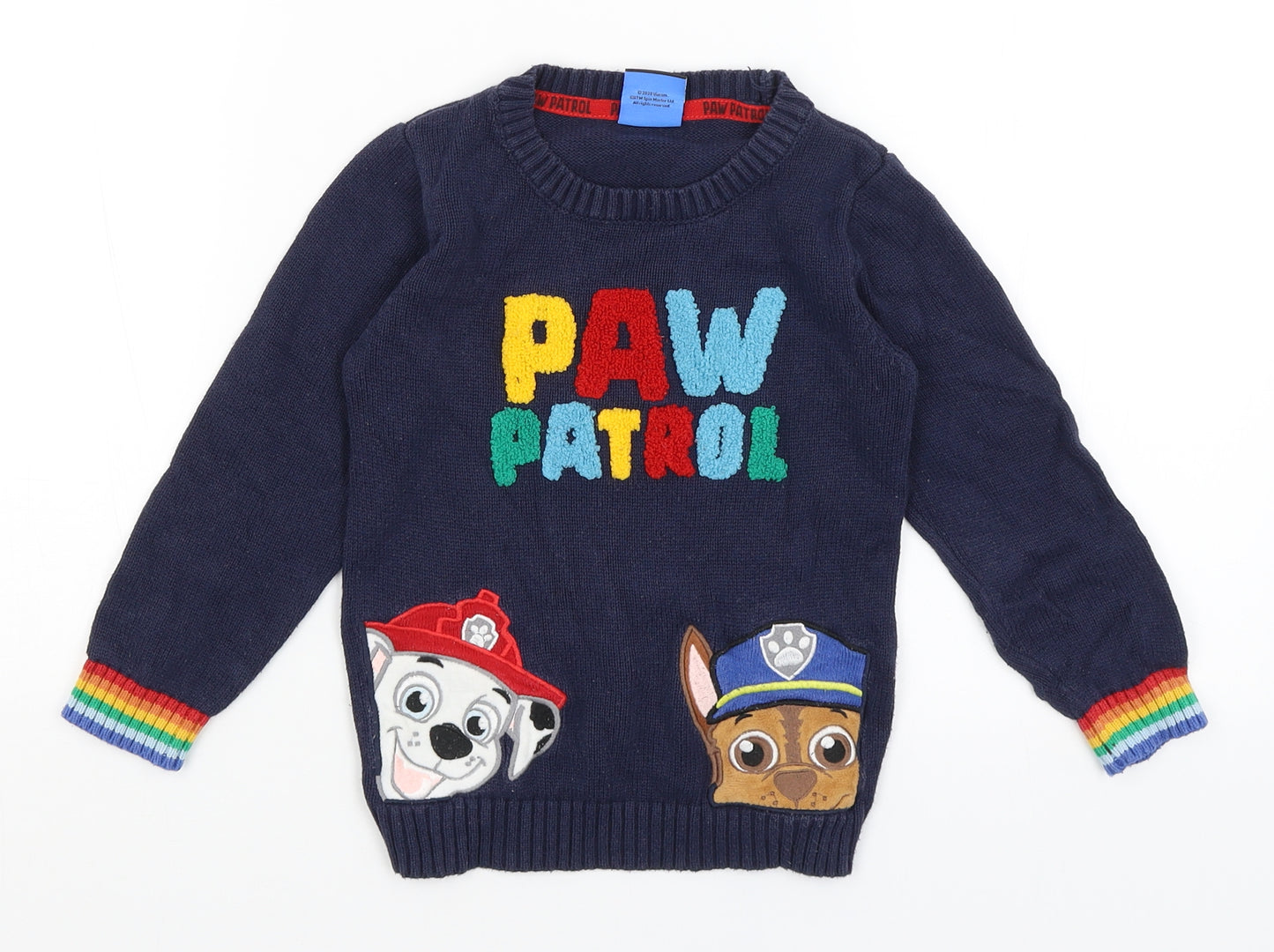 George Boys Blue   Pullover Jumper Size 4-5 Years  - Paw Patrol