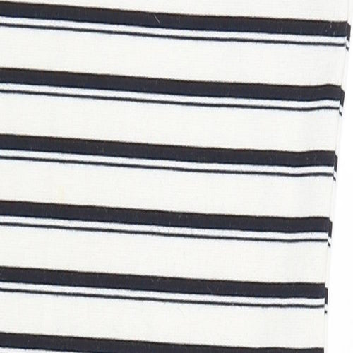 Primark Womens White Striped  Pencil Dress  Size 8