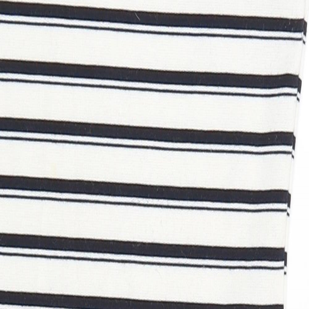 Primark Womens White Striped  Pencil Dress  Size 8