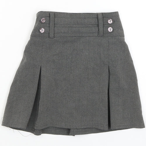 Preworn Girls Grey   Flare Skirt Size 3-4 Years