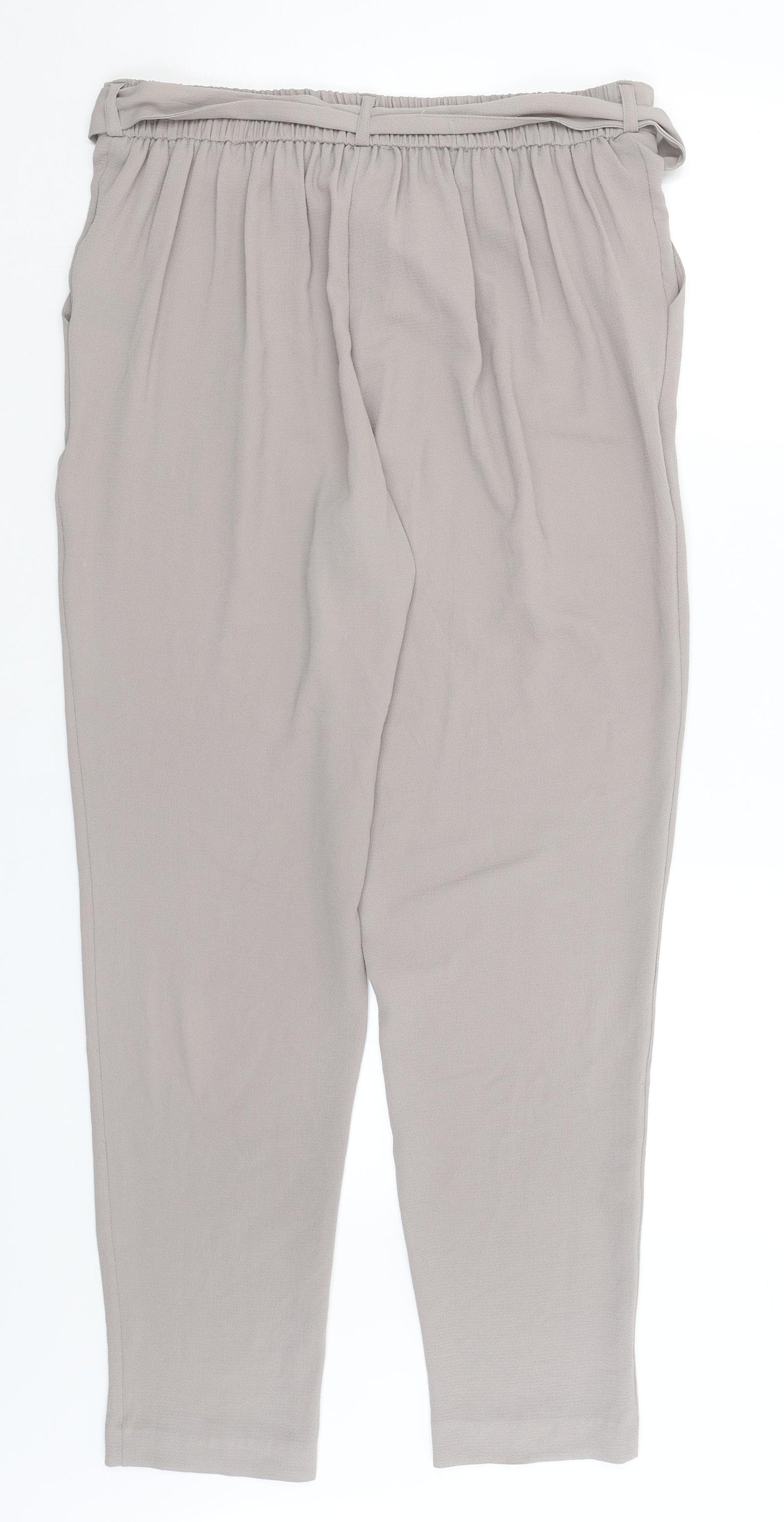 M&Co Womens Grey   Trousers  Size 12 L29 in