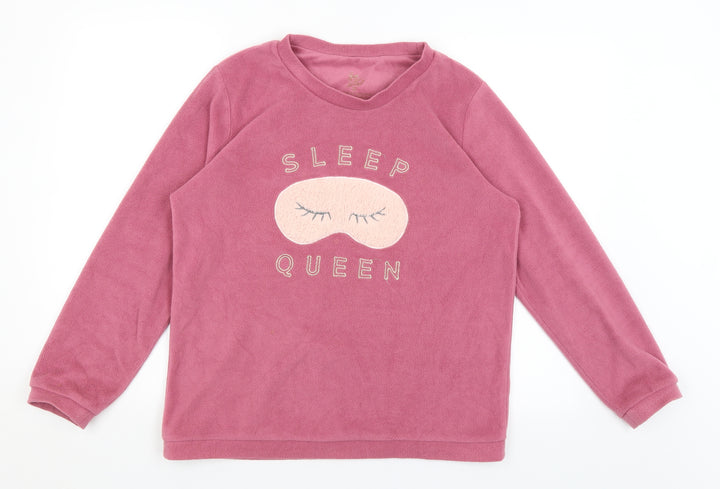Love to Lounge Womens Pink Solid  Top Pyjama Top Size S  - Sleep Queen