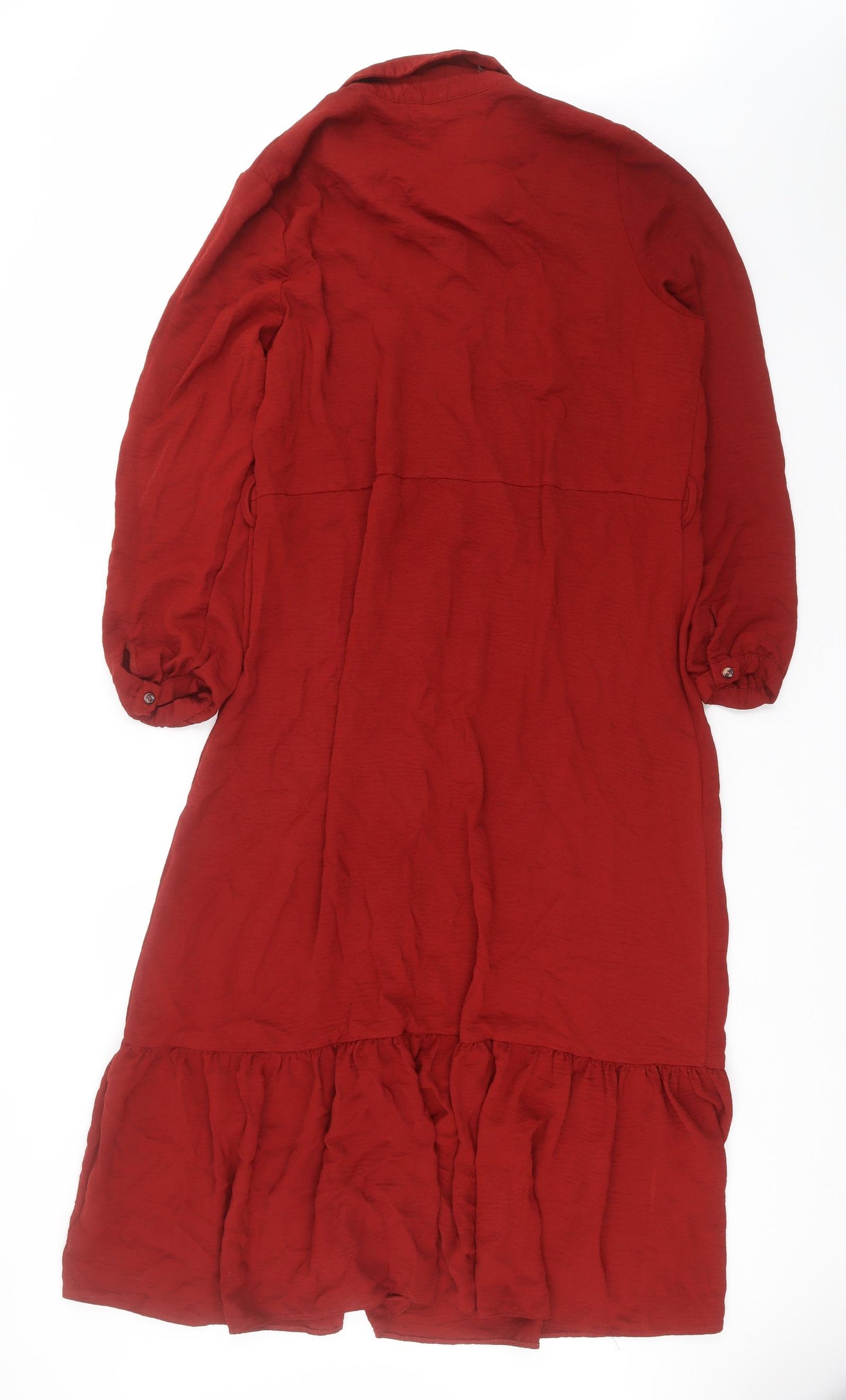 Primark Womens Red   Shirt Dress  Size 14