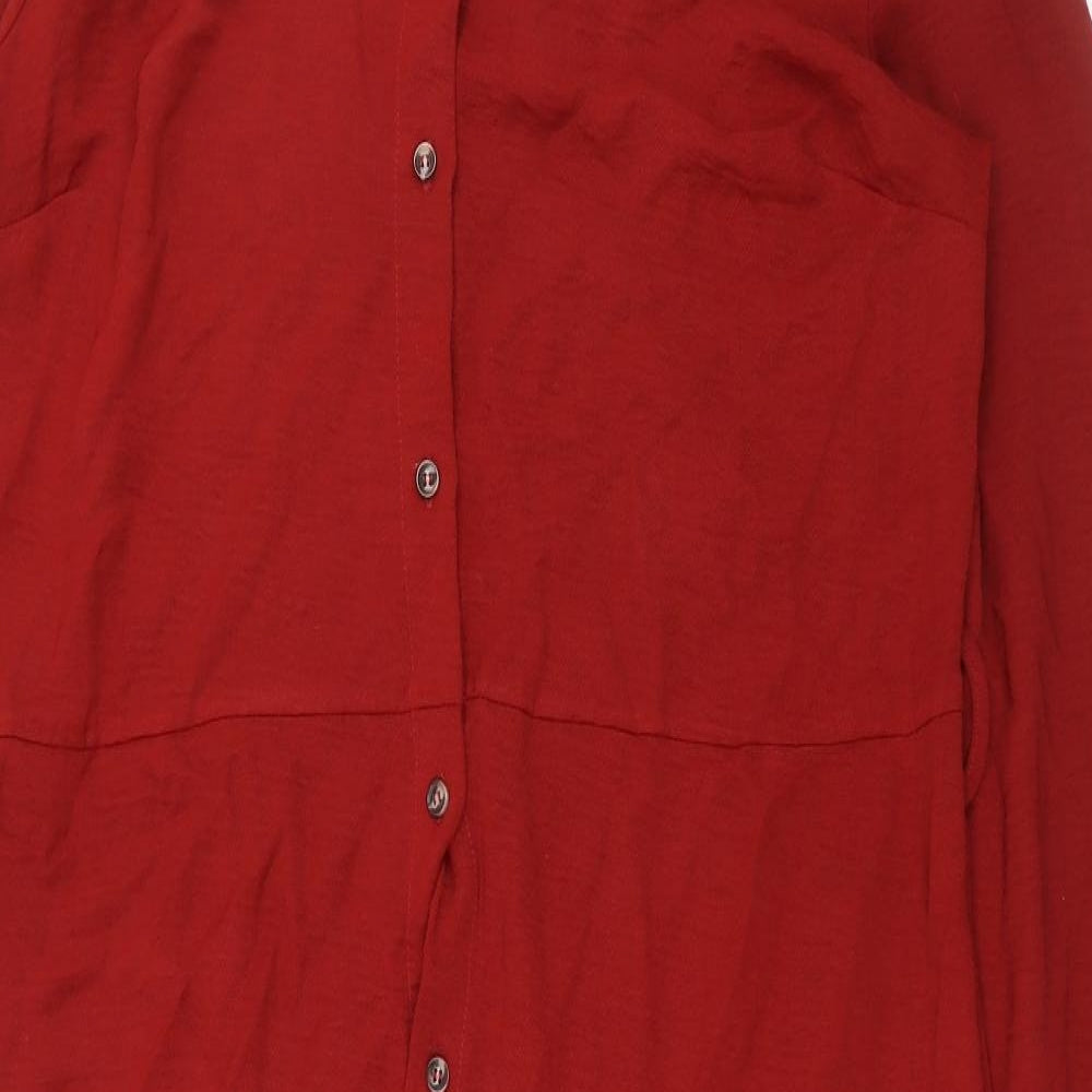 Primark Womens Red   Shirt Dress  Size 14
