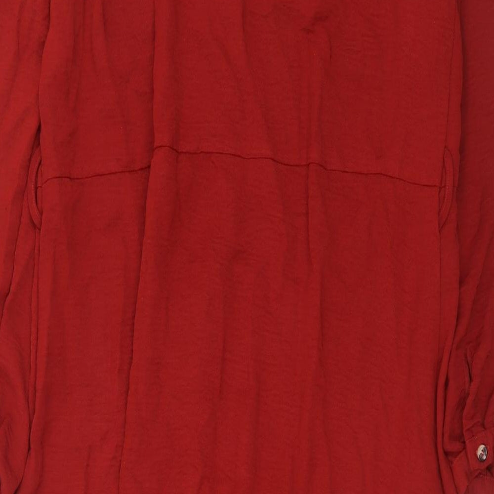 Primark Womens Red   Shirt Dress  Size 14