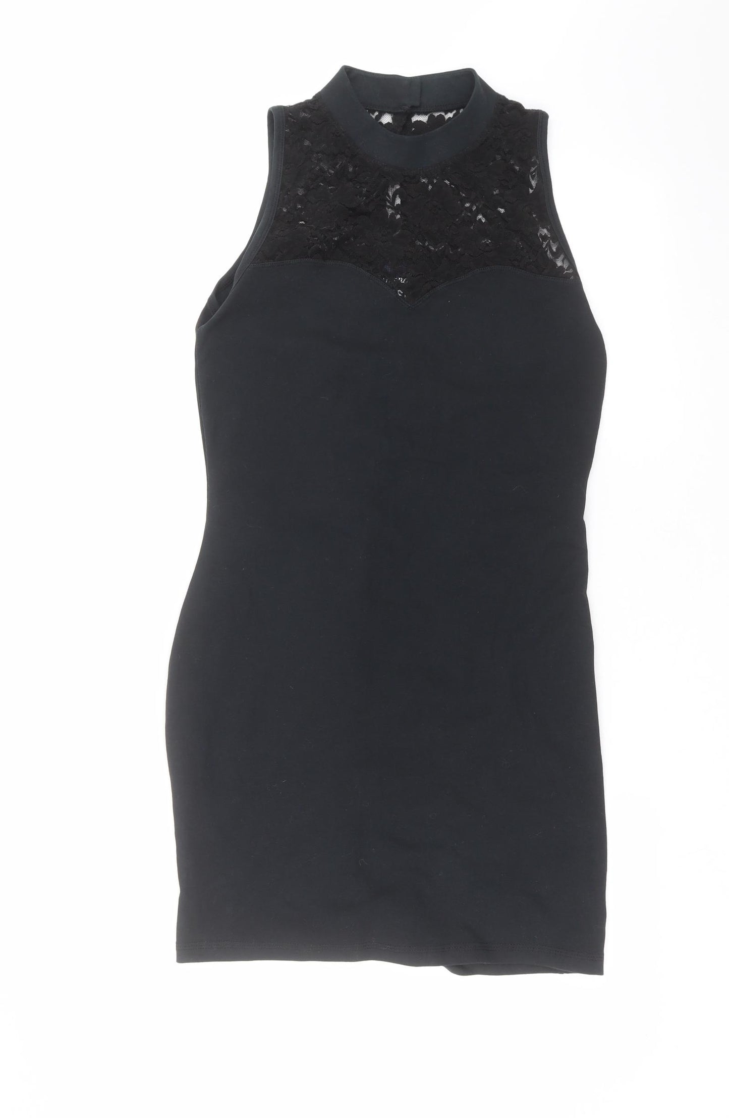 Superdry Womens Black   Mini  Size L  - lace detail, bodycon