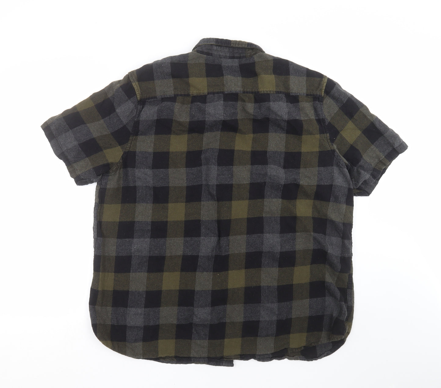 Primark Mens Green Check   Button-Up Size 2XL