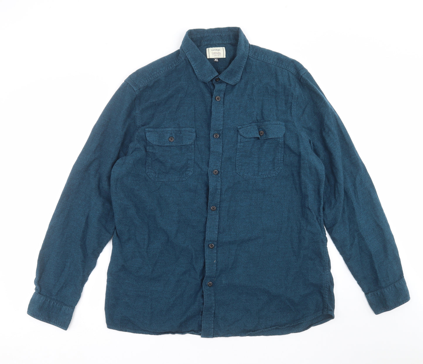 George Mens Green    Button-Up Size XL