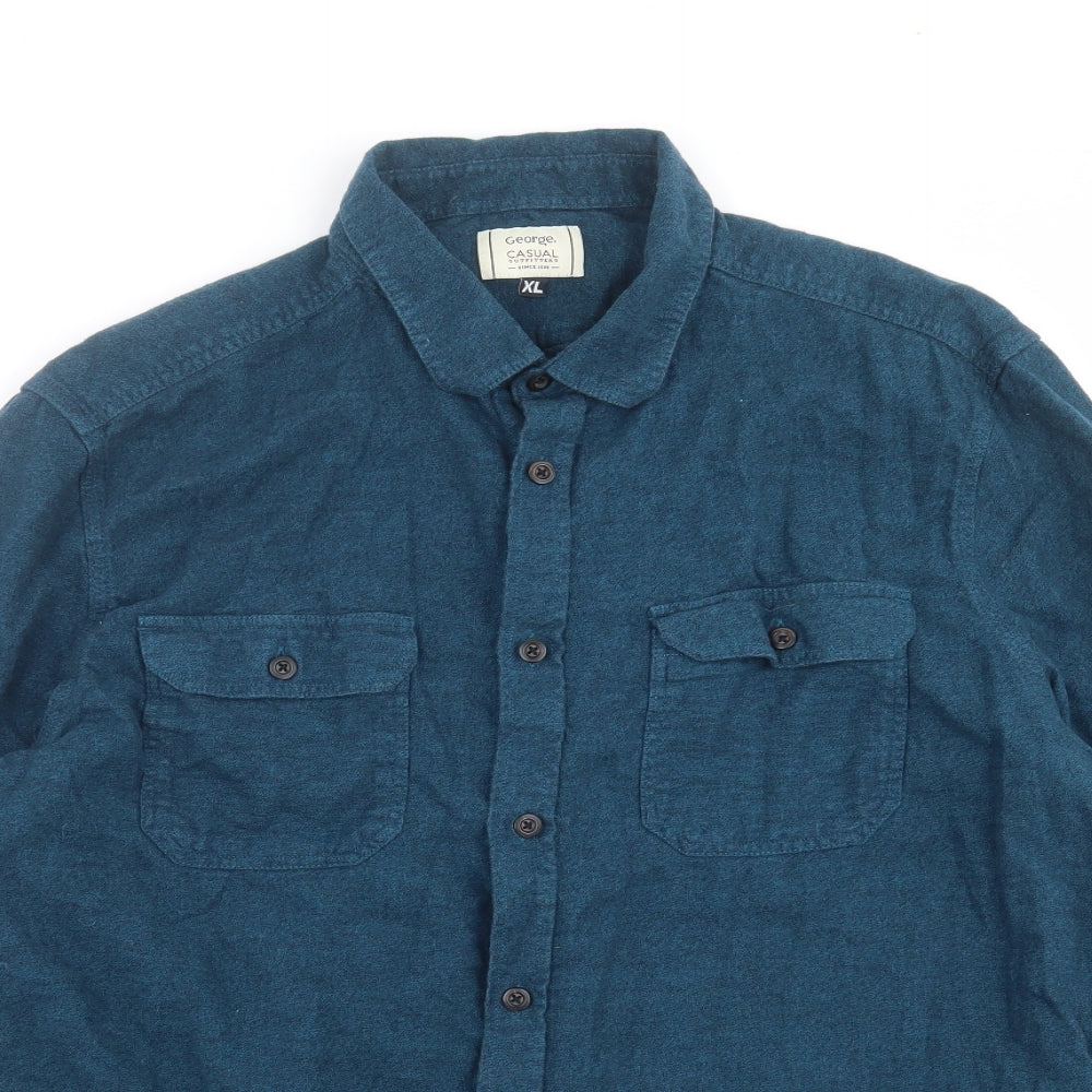 George Mens Green    Button-Up Size XL