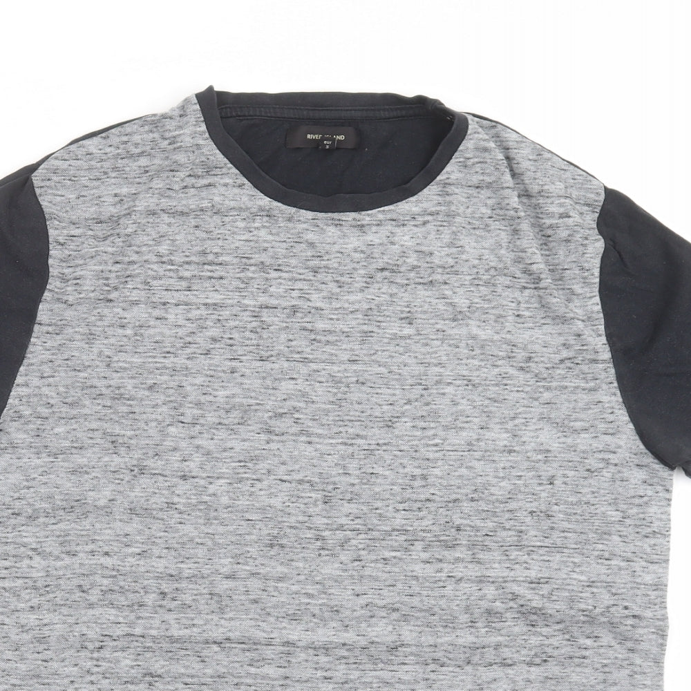 River Island Mens Grey    T-Shirt Size M