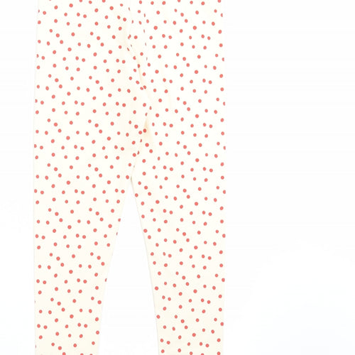 NEXT Girls Ivory Polka Dot  Carrot Trousers Size 6-7 Years - leggings