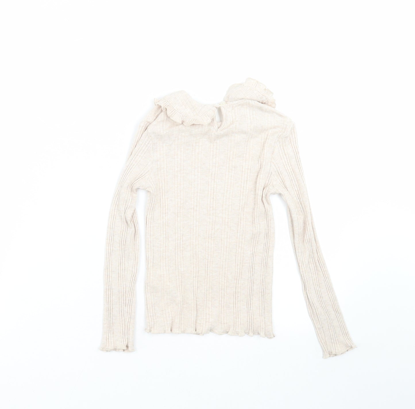 George Girls Beige   Basic T-Shirt Size 5-6 Years  - flower