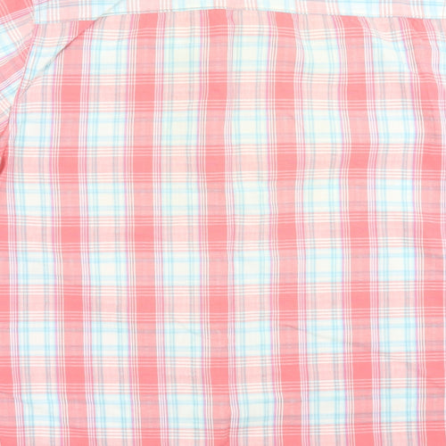 Easy Mens Pink Check   Button-Up Size L