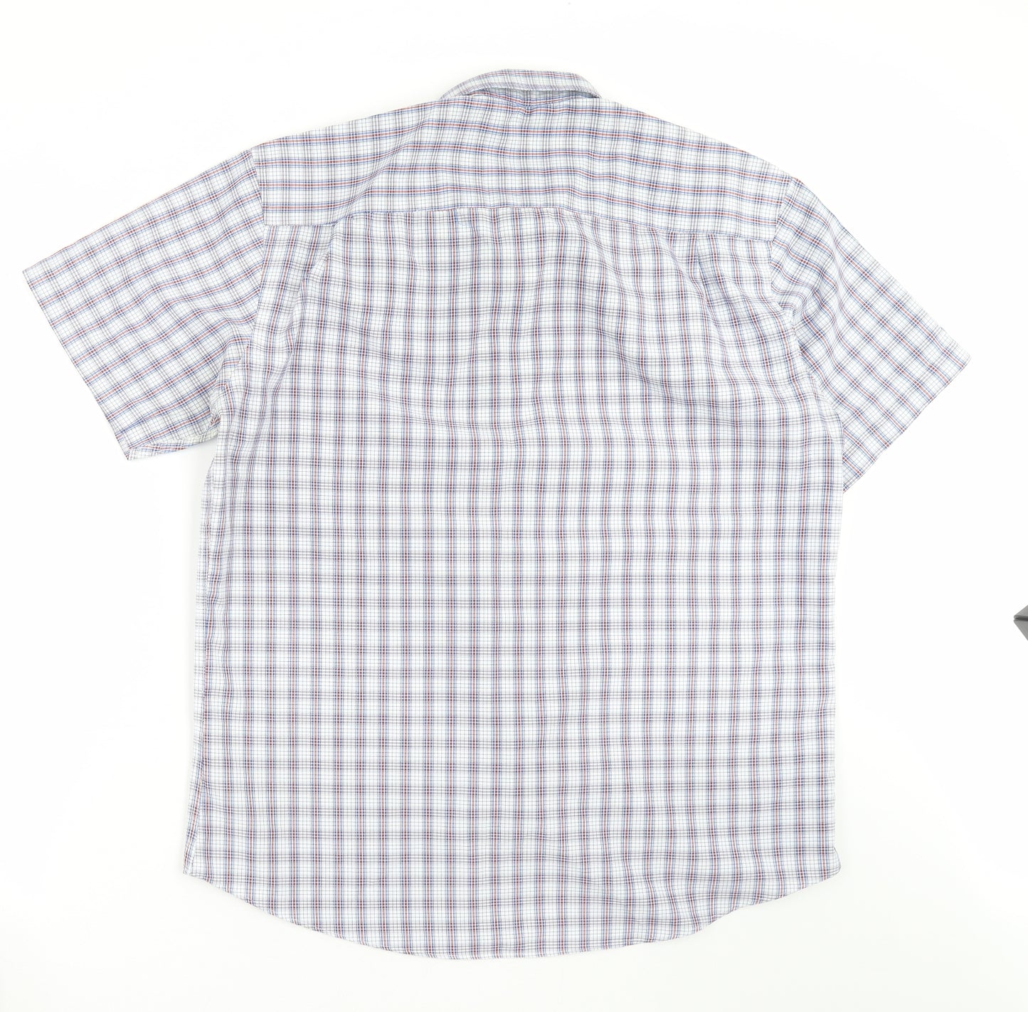 Lincoln Mens Blue Check   Button-Up Size M
