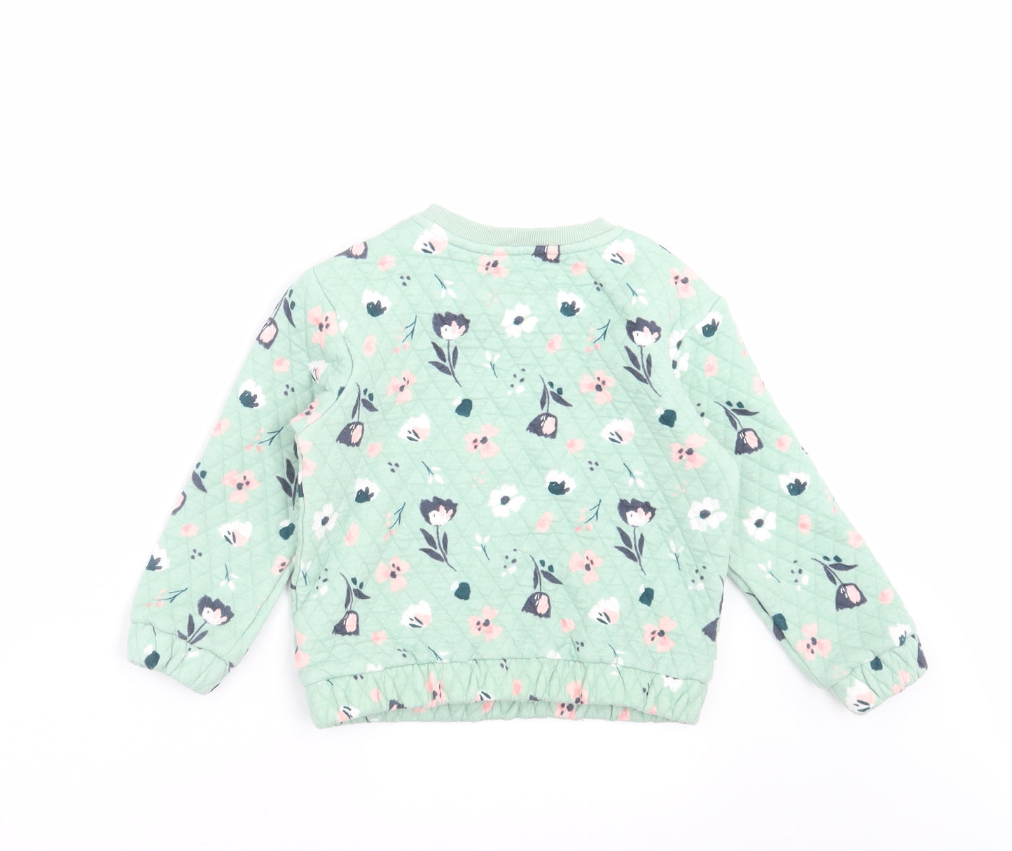 Nutmeg Girls Green Floral  Pullover Sweatshirt Size 5-6 Years