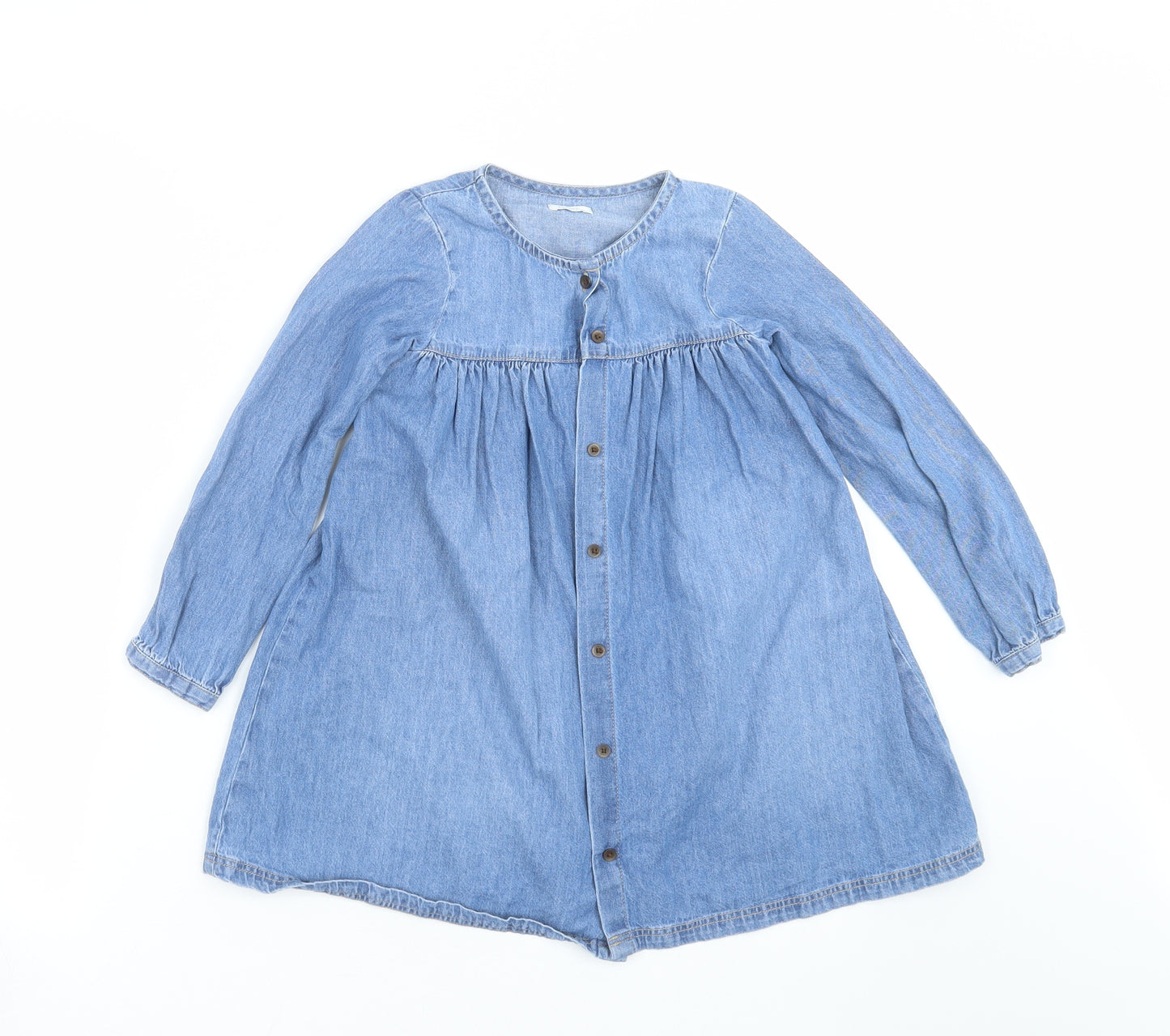 NEXT Girls Blue  Denim Shirt Dress  Size 5-6 Years