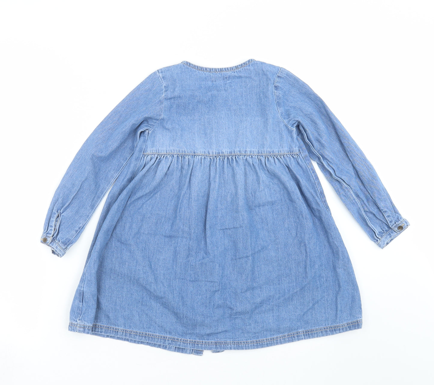 NEXT Girls Blue  Denim Shirt Dress  Size 5-6 Years