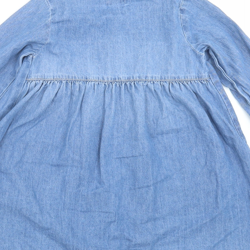 NEXT Girls Blue  Denim Shirt Dress  Size 5-6 Years