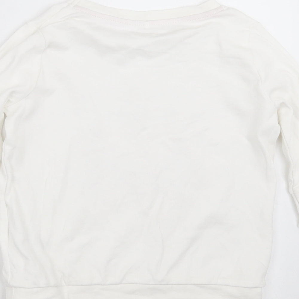 George Girls White   Pullover Sweatshirt Size 5-6 Years  - Sparkle and Shine