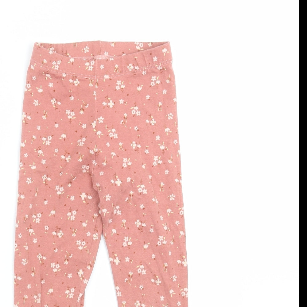 George Girls Pink Floral   Pyjama Pants Size 5-6 Years