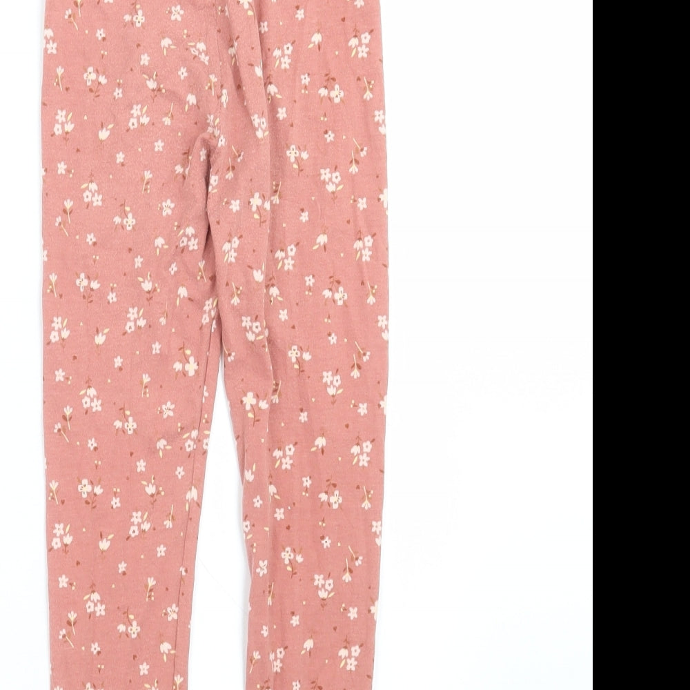 George Girls Pink Floral   Pyjama Pants Size 5-6 Years