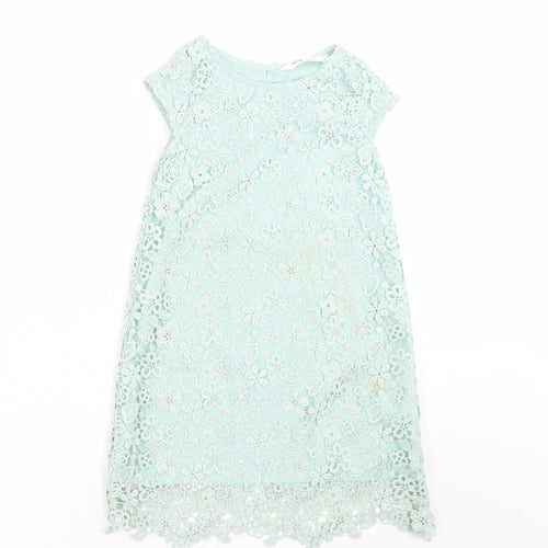 H&M Girls Green Floral  Shift  Size 4-5 Years