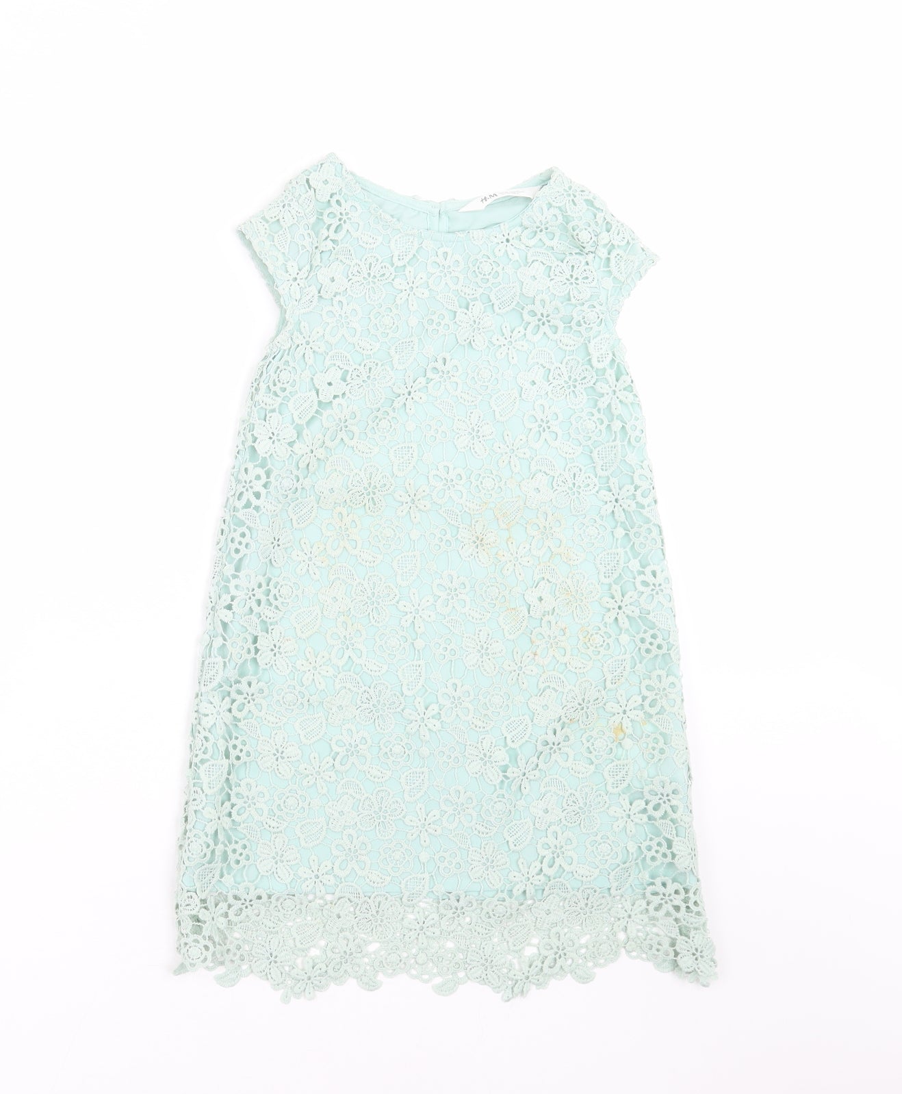 H&M Girls Green Floral  Shift  Size 4-5 Years