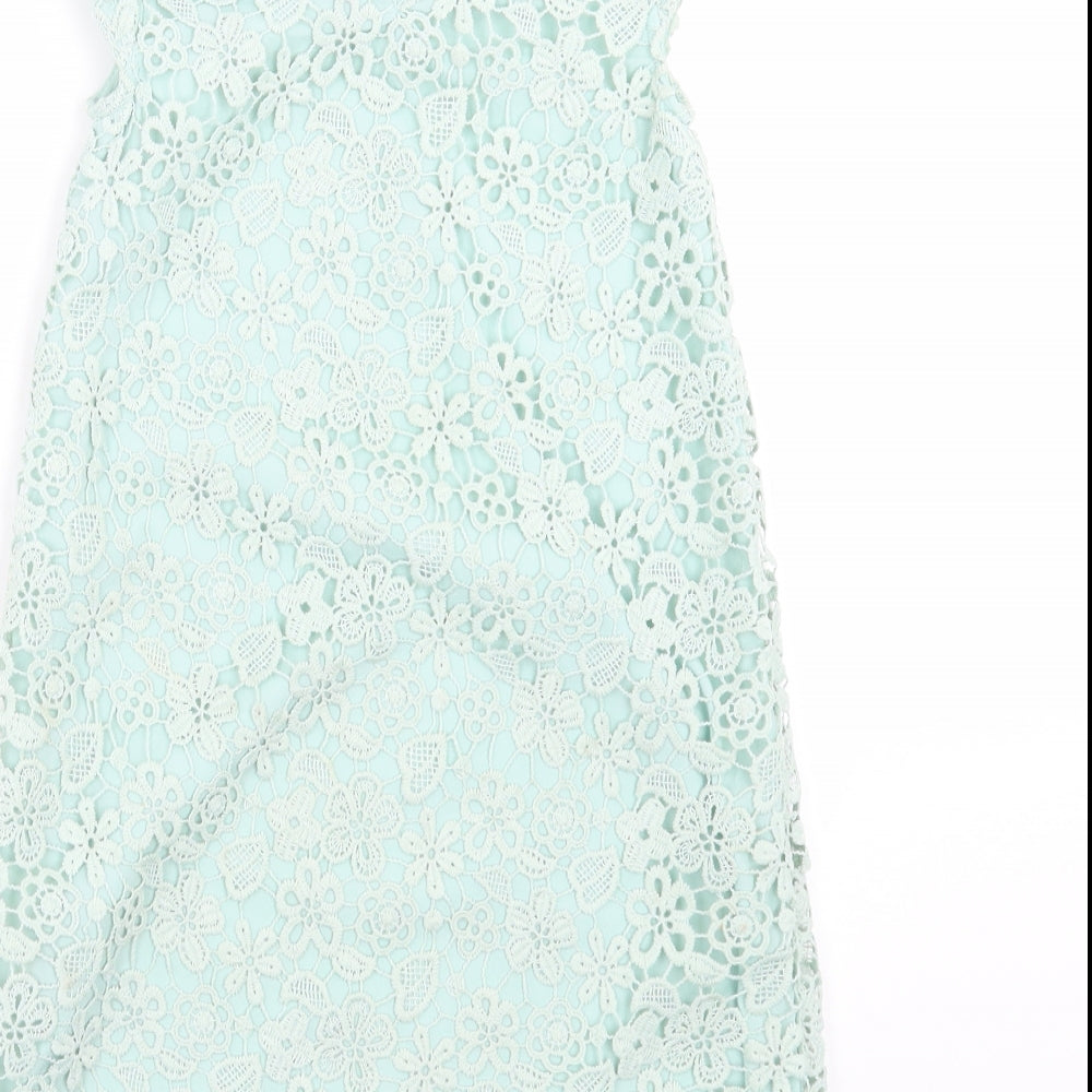 H&M Girls Green Floral  Shift  Size 4-5 Years