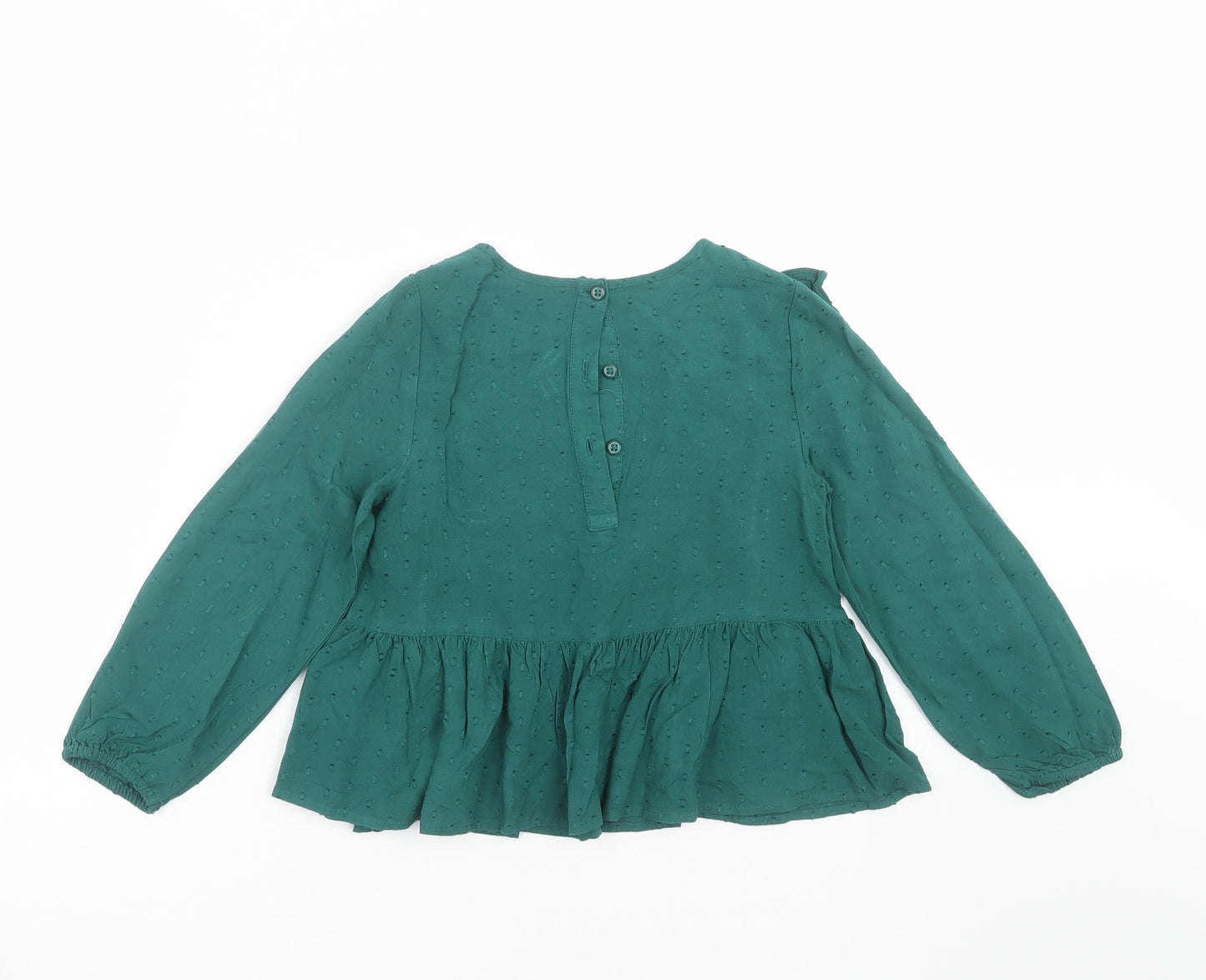 Very Girls Green Floral  Basic Blouse Size 5-6 Years  - Embroidered detail