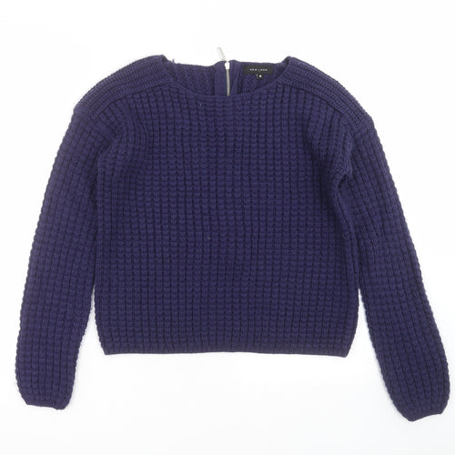 New Look Womens Blue  Knit Pullover Jumper Size 10