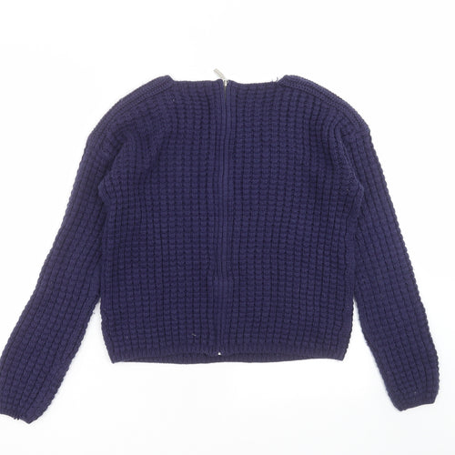 New Look Womens Blue  Knit Pullover Jumper Size 10