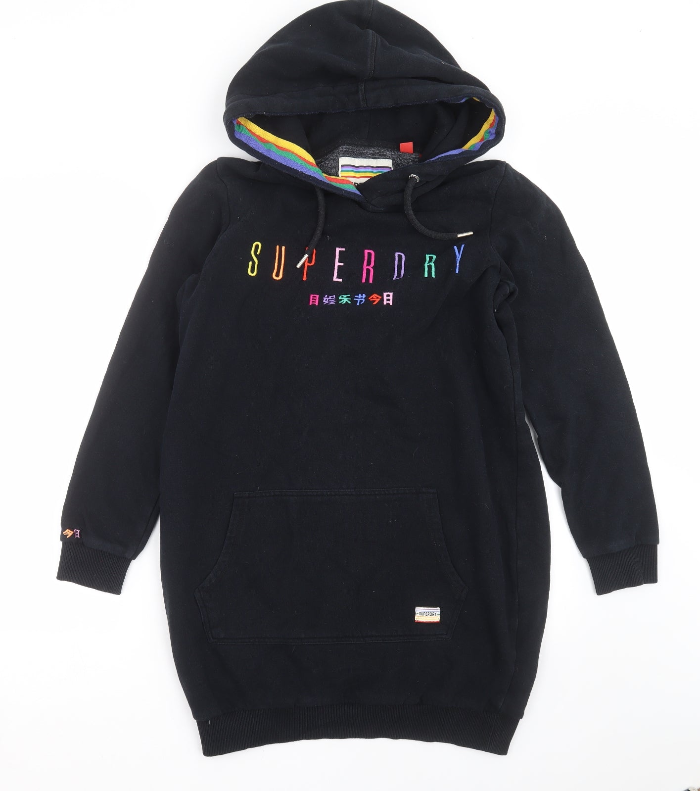 Superdry Womens Black   Jumper Dress  Size 12  - Hoodie Dress