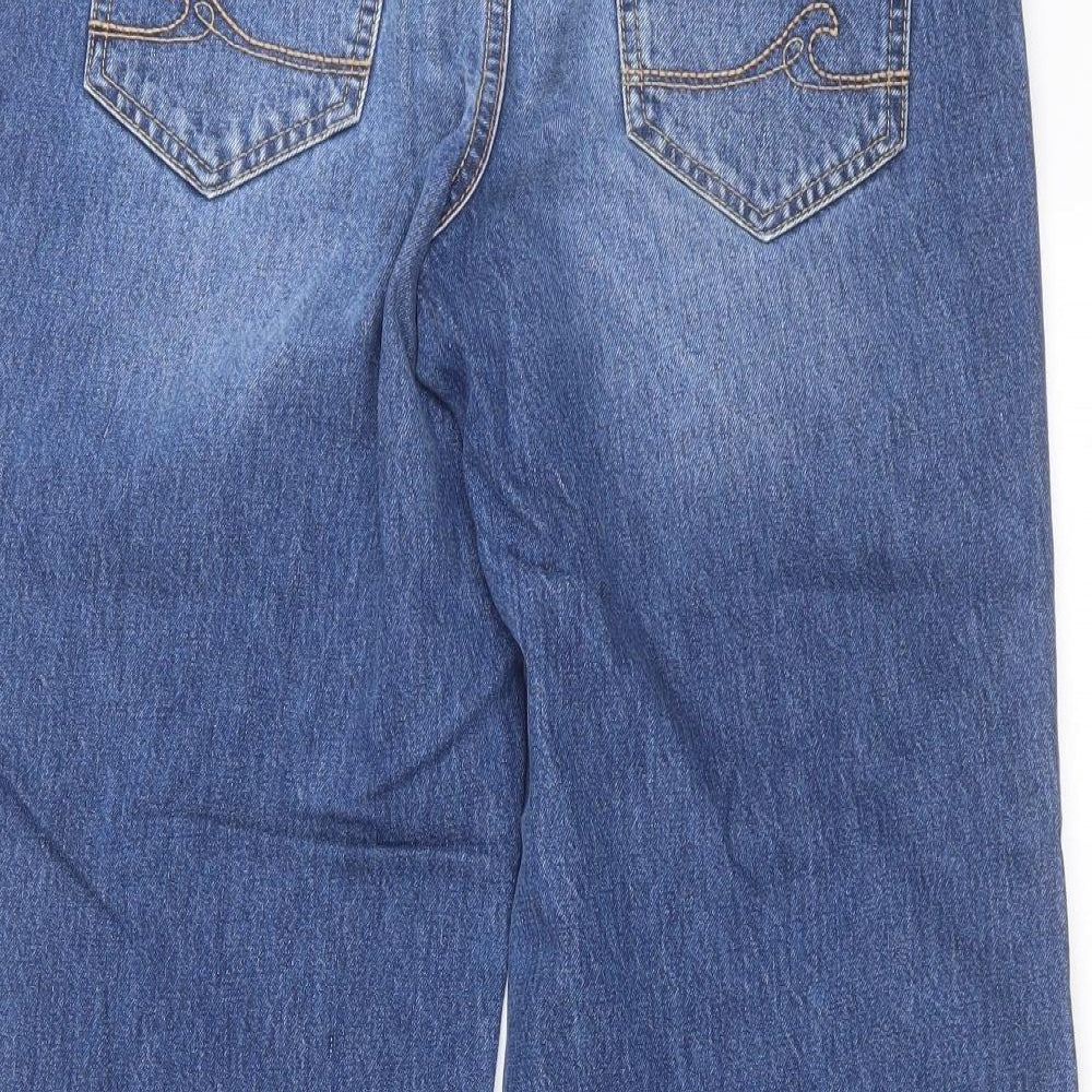 ROXY Womens Blue  Denim Wide-Leg Jeans Size 28 in L26 in