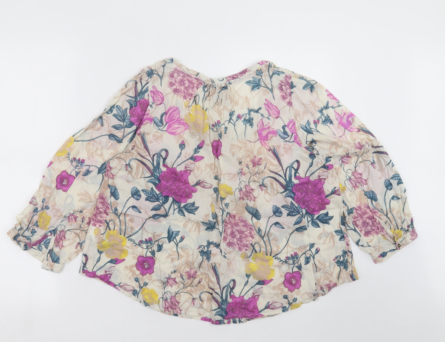 H&M Womens Multicoloured Floral  Basic Blouse Size 8