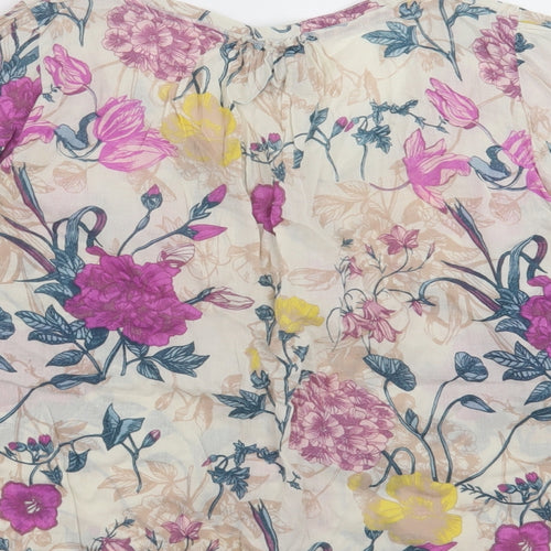 H&M Womens Multicoloured Floral  Basic Blouse Size 8