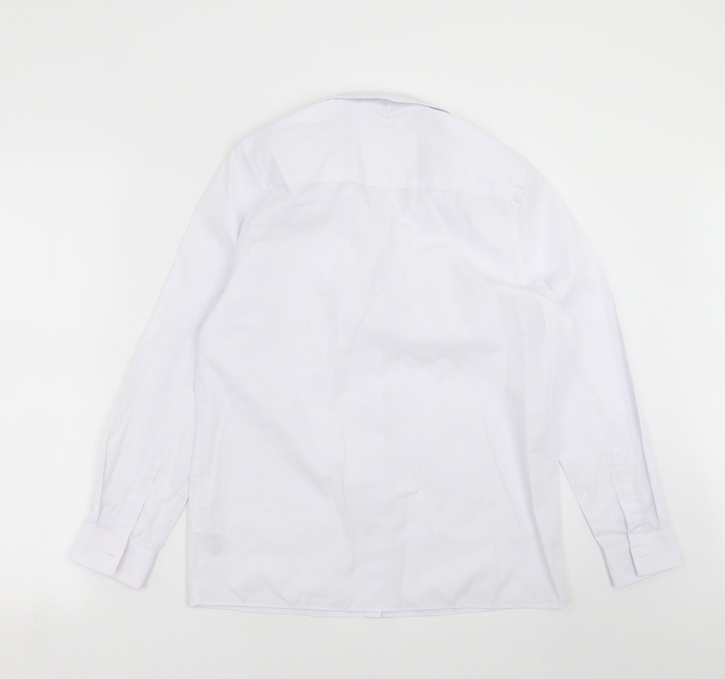 Marks and Spencer Boys White   Basic Button-Up Size 13-14 Years  - school