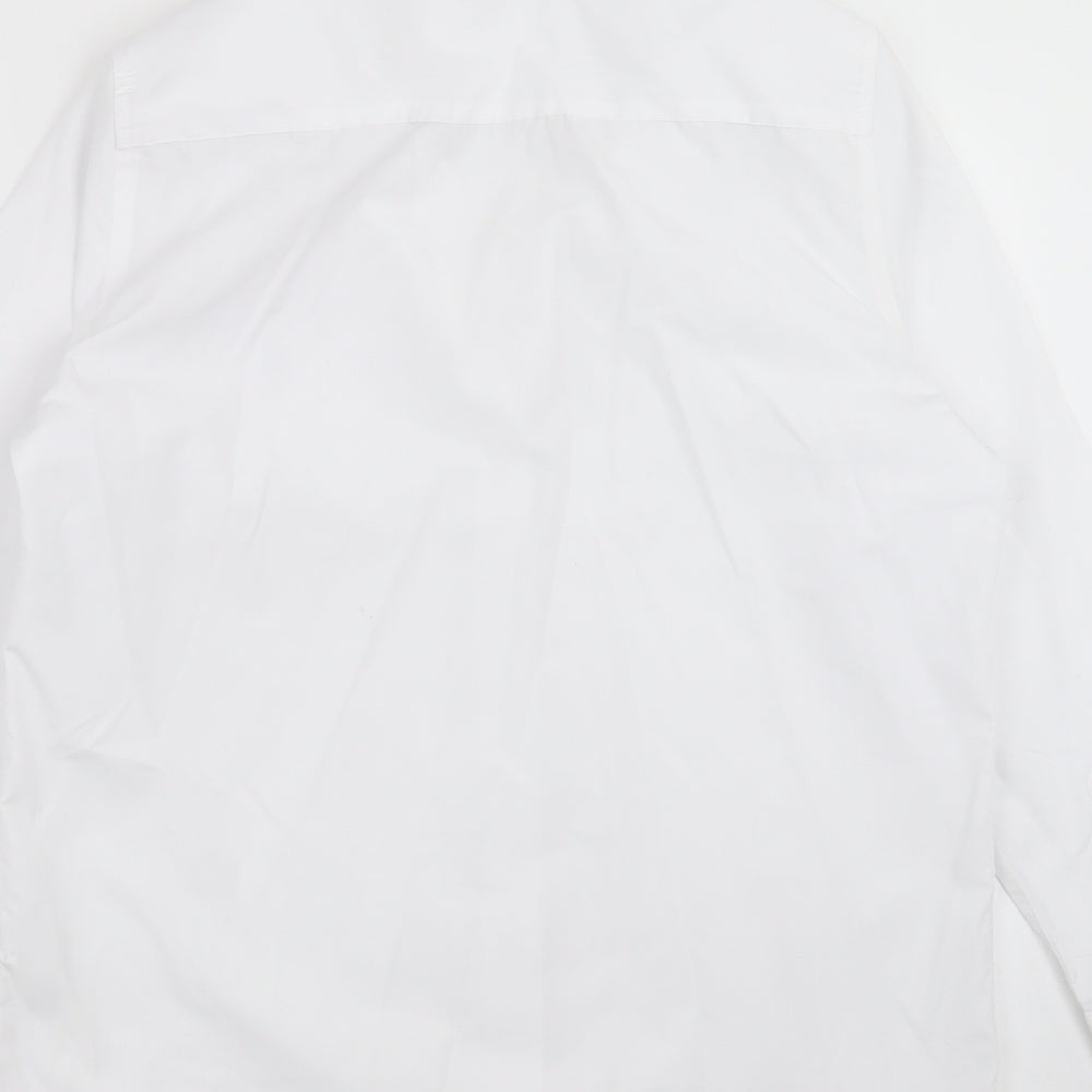 Marks and Spencer Boys White   Basic Button-Up Size 13-14 Years  - school