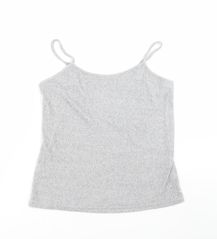 F&F Womens Grey Striped  Camisole T-Shirt Size L