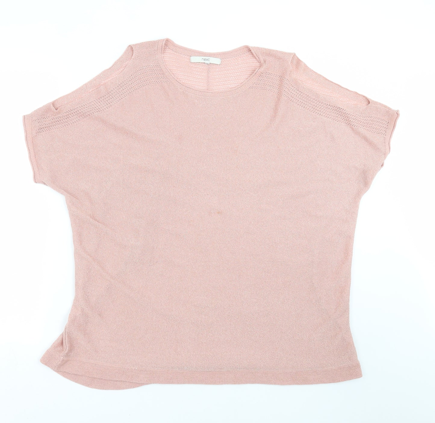 NEXT Womens Pink  Knit Pullover Jumper Size XL  - cold Shoulder