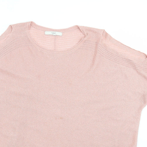 NEXT Womens Pink  Knit Pullover Jumper Size XL  - cold Shoulder