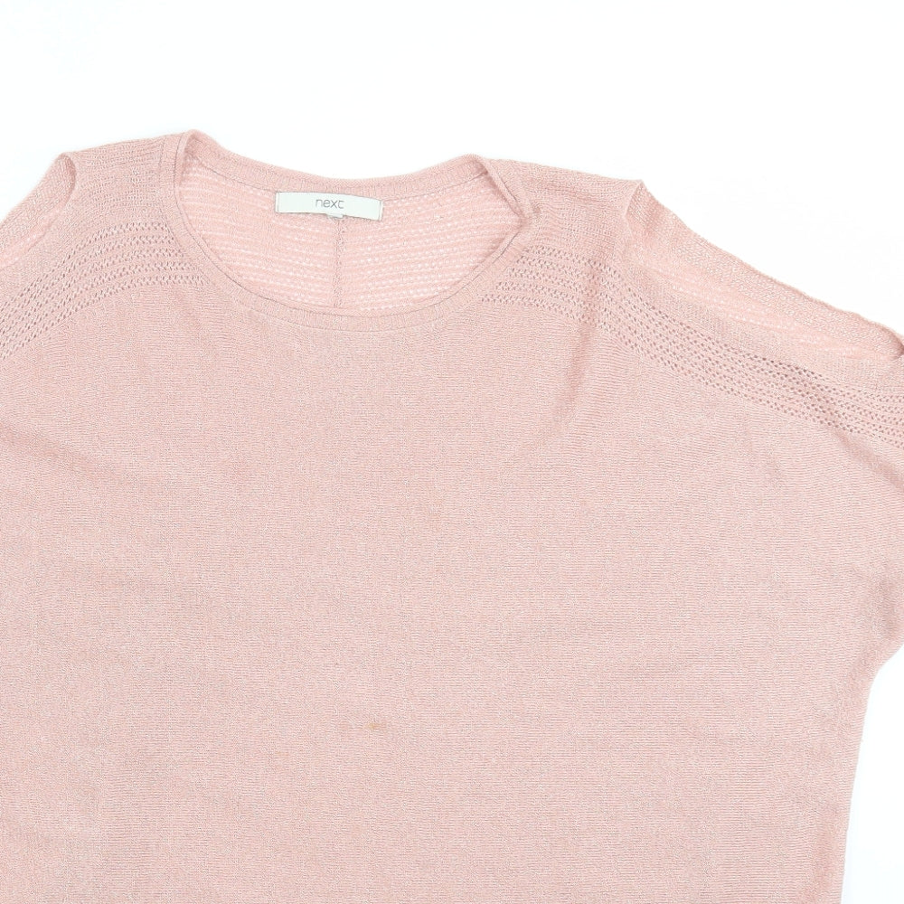 NEXT Womens Pink  Knit Pullover Jumper Size XL  - cold Shoulder