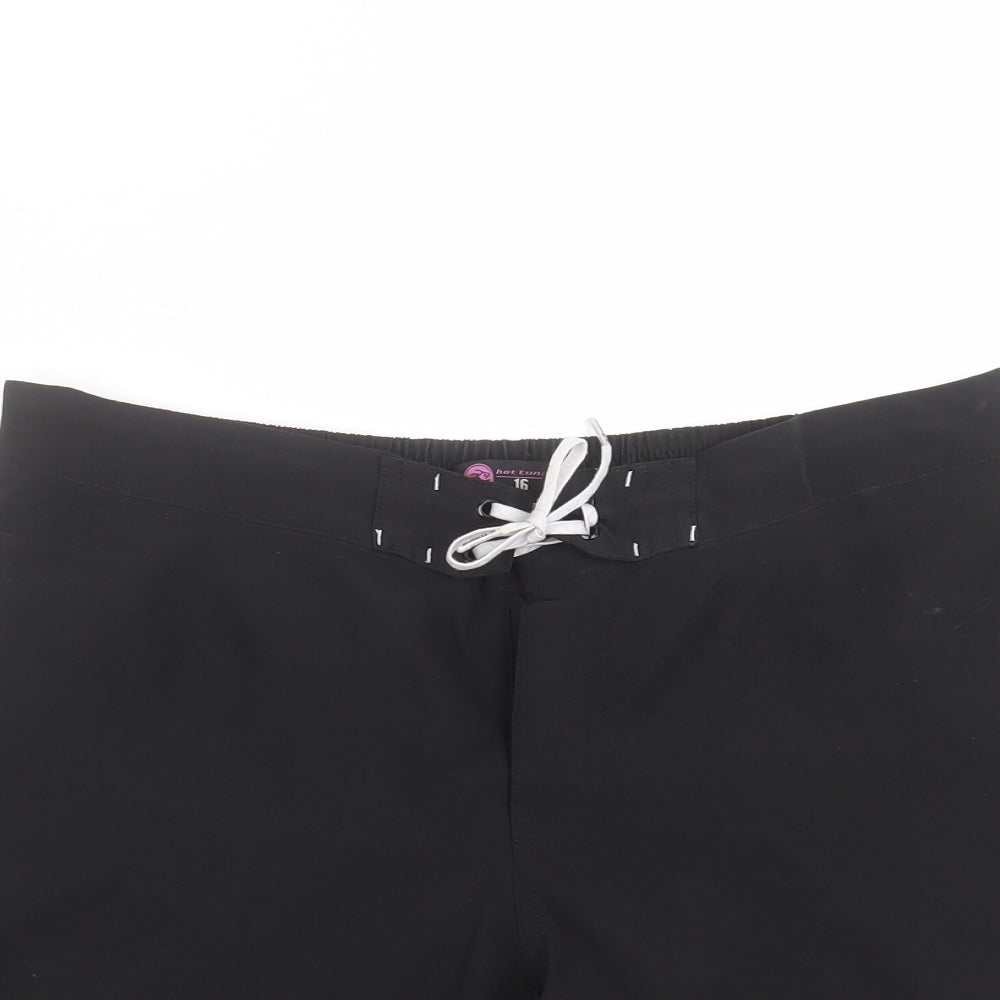 Hot Tuna Womens Black   Bermuda Shorts Size 16