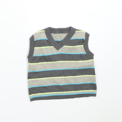 Geeorge Baby Multicoloured Striped Knit Pullover Jumper Size 3-6 Months