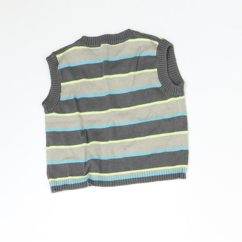 Geeorge Baby Multicoloured Striped Knit Pullover Jumper Size 3-6 Months