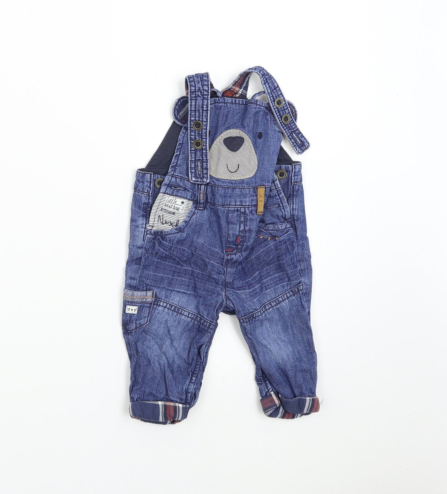 NEXT Baby Blue  Denim Dungaree One-Piece Size 3-6 Months