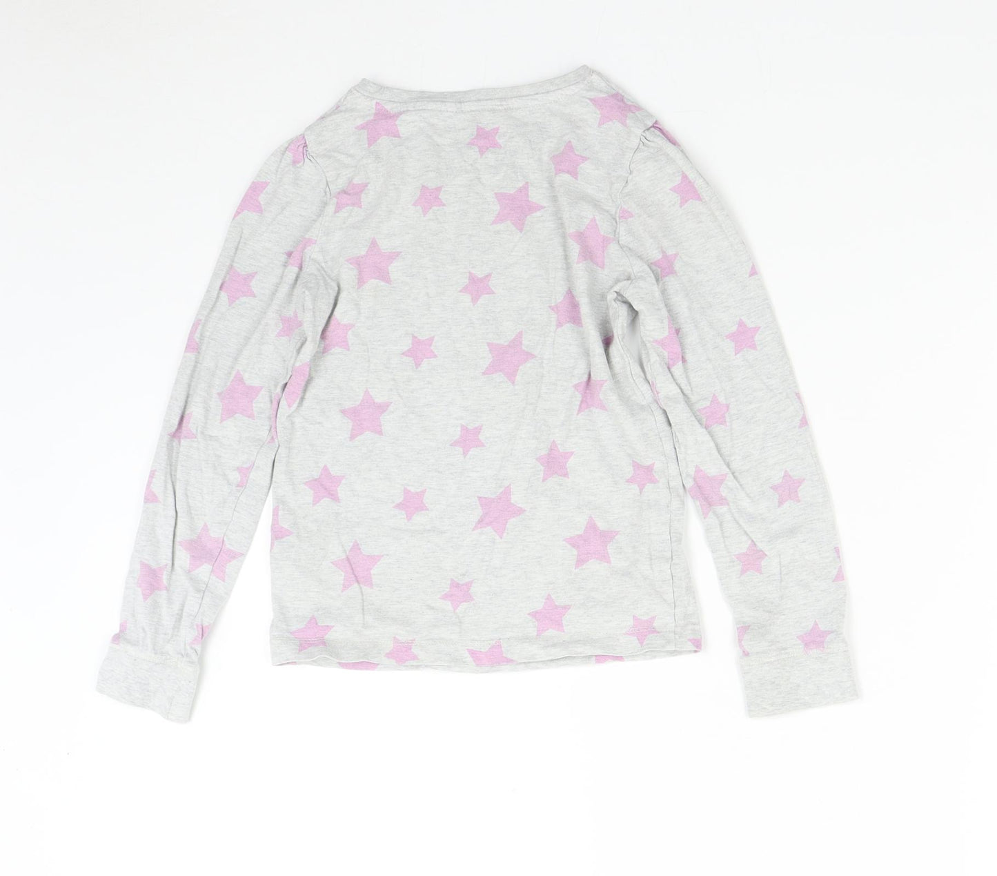 TU Girls Grey Geometric   Pyjama Top Size 8-9 Years  - Stars