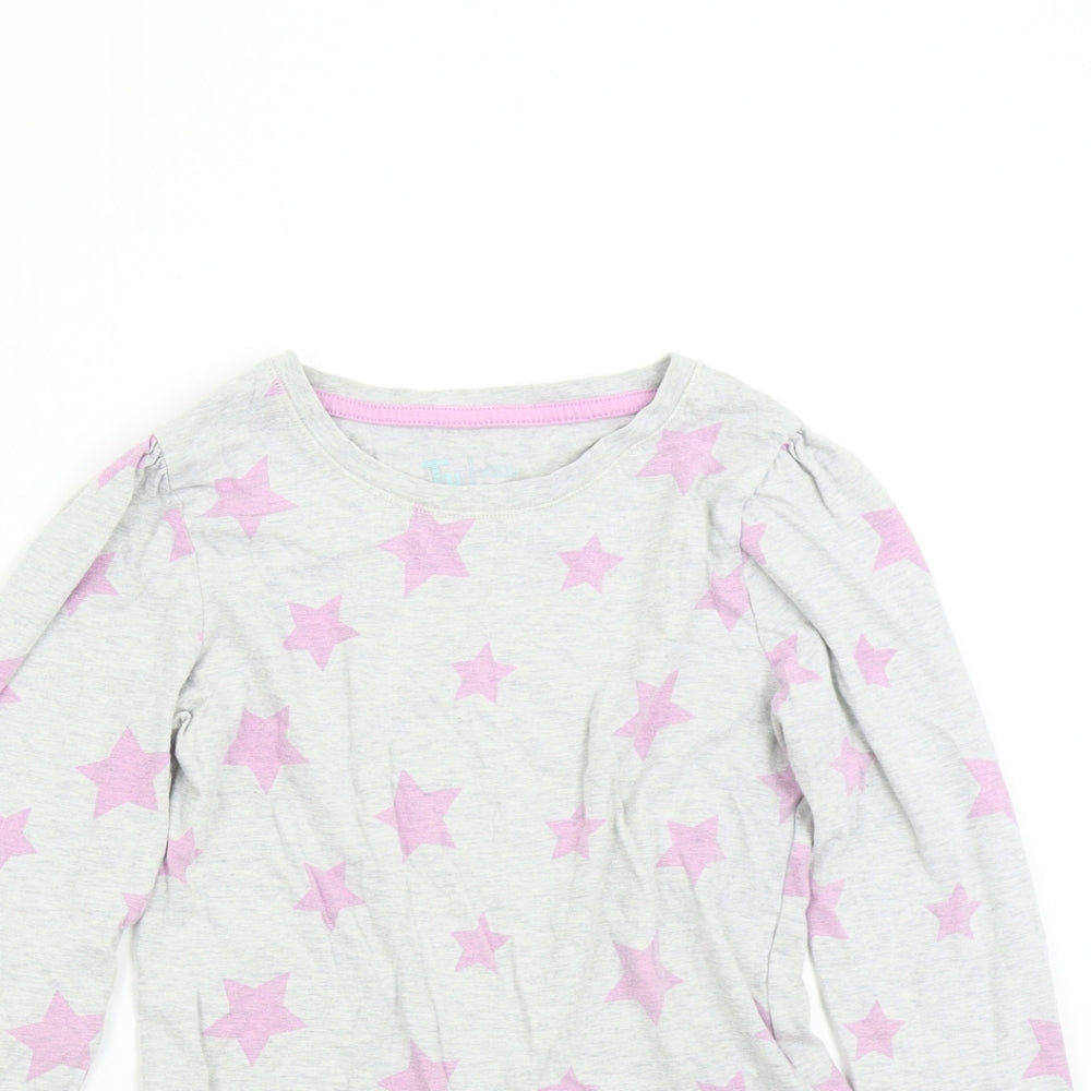 TU Girls Grey Geometric   Pyjama Top Size 8-9 Years  - Stars