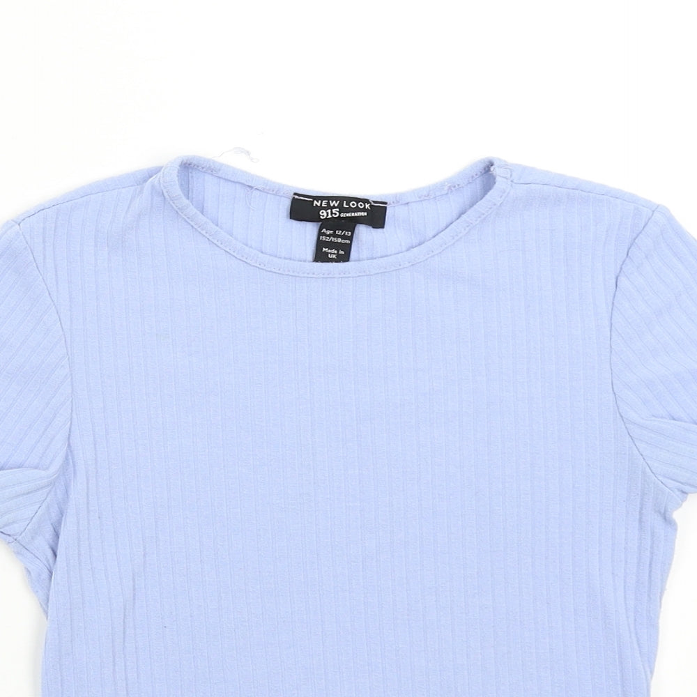 New Look 915 Girls Blue   Basic T-Shirt Size 12-13 Years