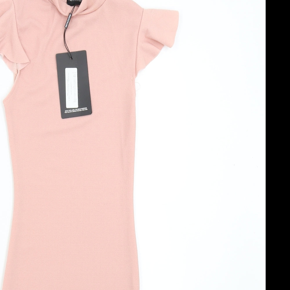 Pretty Little Thing Womens Pink   Bodycon  Size 4