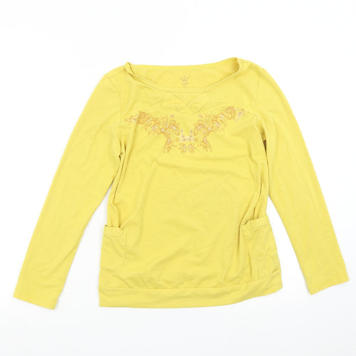 Winny Womens Yellow   Basic T-Shirt Size M